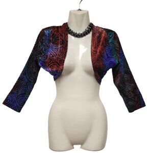 PURPLE Blue and Red Colored Velvet Bolero or shoulder cover up